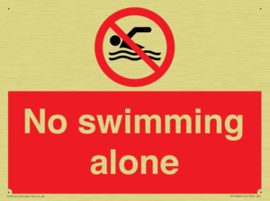 No swimming alone